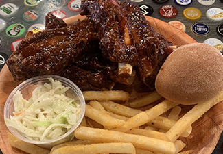 Broasted ribs special from the Pineland Grille at the Pineland Campground in Big Flats, WI.